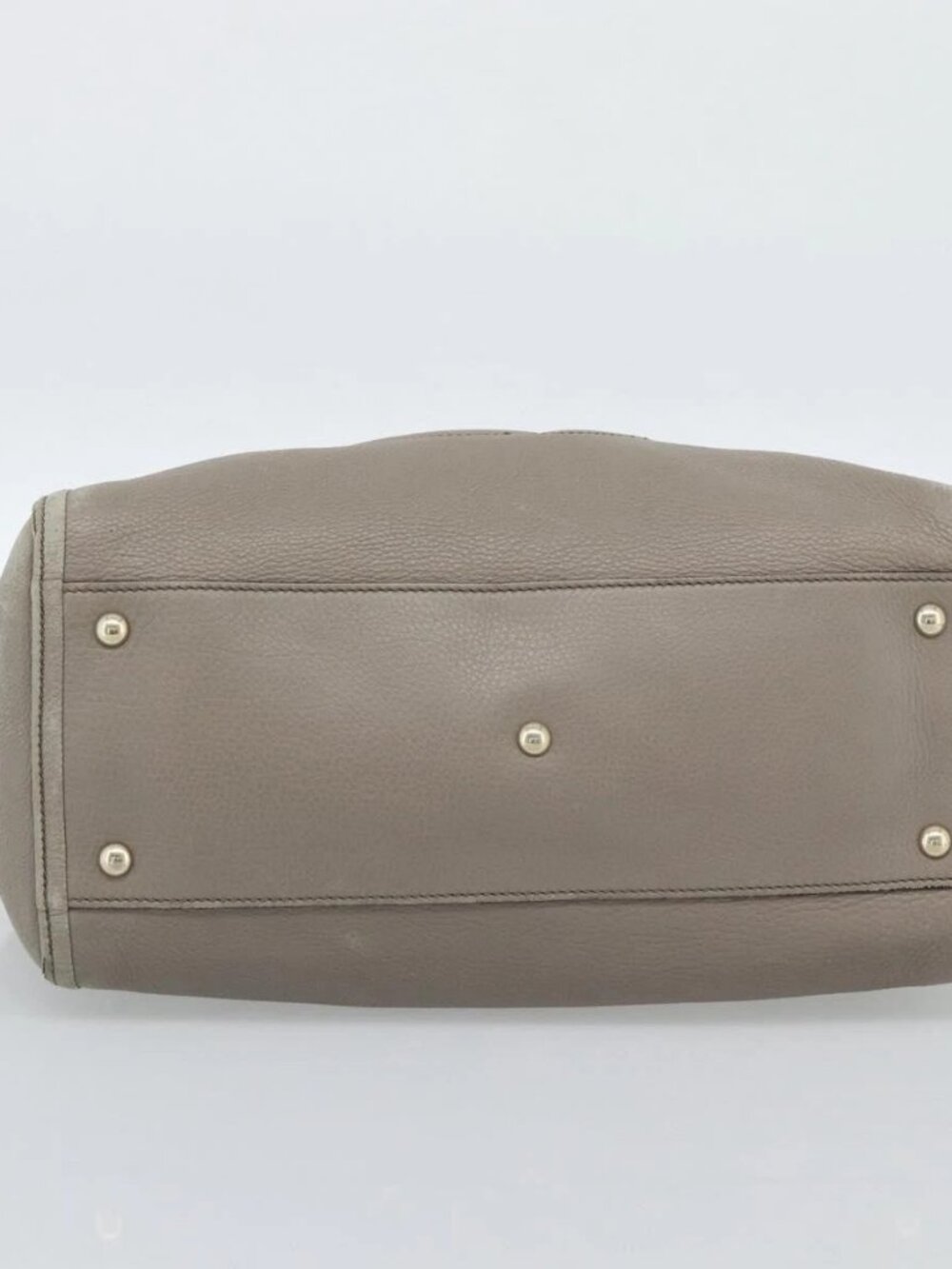 GUCCI Soho Hand Bag Leather Gray Gold 282309 Auth ep14702 - Picture 5 of 16